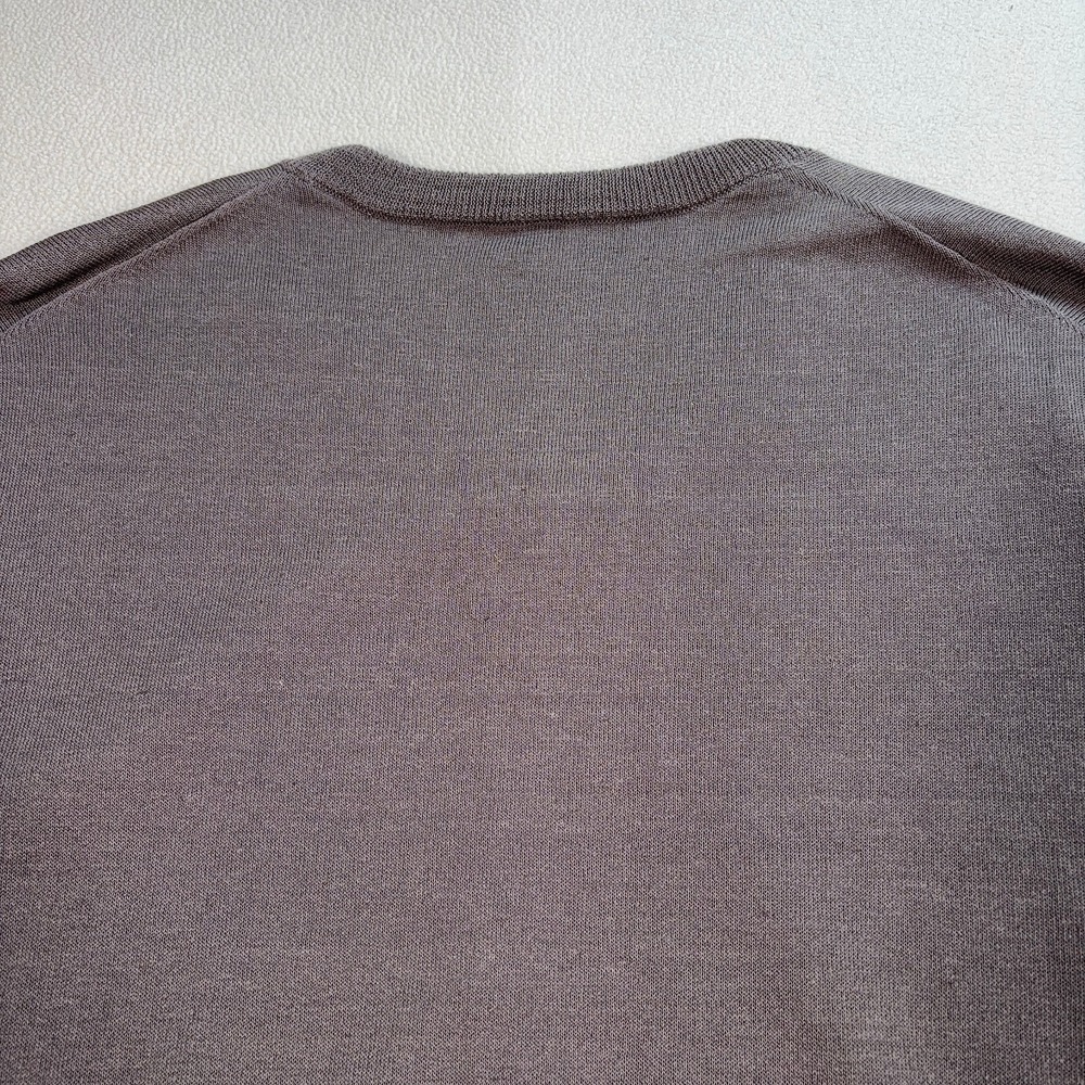 Muji True Hemp Blend Sweater Women's L Gray V-Neck Lightweight BA1OH24S - Picture 5 of 15